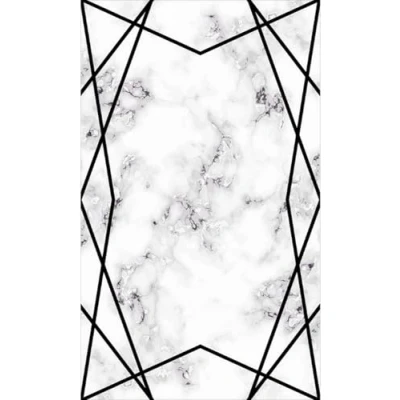 Image of MANI TEXTILE Croisé Rug, Polyester, Black, 120 x 180 cm