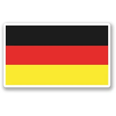 Image of 2 x 10cm German Flag Vinyl Sticker iPad Laptop Travel Luggage Tag Germany #5262 (10cm Wide 6cm Tall)