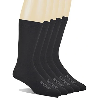 Image of Yomandamor Men&#039;s 5 Pairs Bamboo Dress Crew Socks with Seamless Toe,Size 6 11 UK