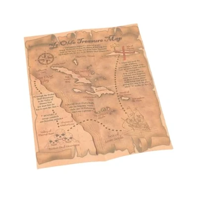 Image of Bristol Novelty BA997 Pirate Treasure Map, Unisex Adult, One Size