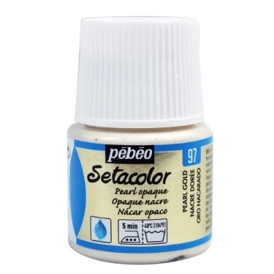 Image of PEBEO 45 mm Setacolor Opaque Fabric Paint Bottle, Pearl Gold