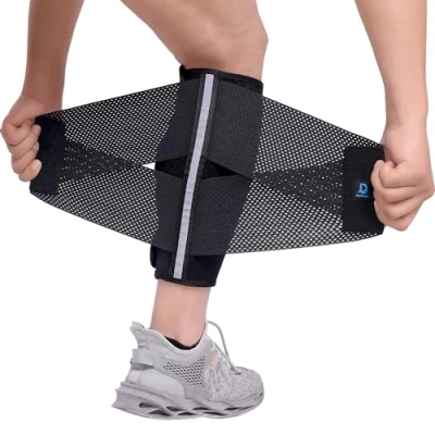 Image of iDonua Calf Brace Compression for Torn Muscle fit Men &amp; Women, Innovative 2 Layer Elastic Support Bandage Legs adds Extra Pressure Strain, Swelling, Cramps, Varicose Vein S/M