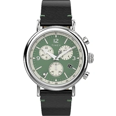 Image of Timex Men Chronograph Quartz Watch with Leather Strap TW2V71000