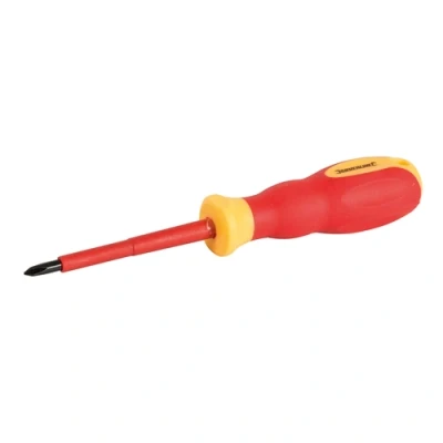 Image of Silverline VDE Soft Grip Electricians Screwdriver Phillips PH1 x 80mm