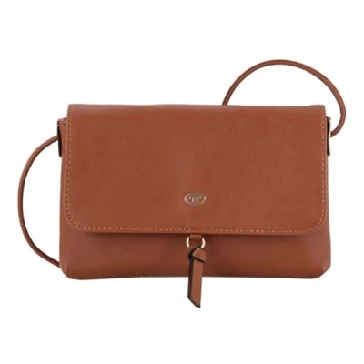 Image of TOM TAILOR Women Luna Shoulder Bag, Cognac Brown, 20x12.5x2 cm (B x H T)