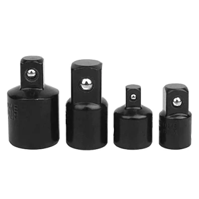 Image of 4 Piece Socket Adapter 1/4&quot; to 3/8&quot;, 3/8&quot; 1/4&quot;, 1/2&quot;, 1/2&quot; Reducer Set for Impact Driver Ratchet Docket Extentsion Conversion Tool Adaptor Black