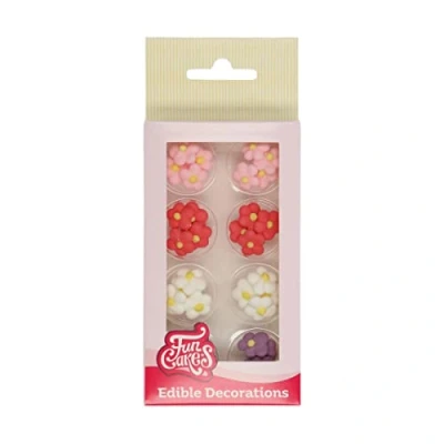 Image of FunCakes Sugar Decorations Little Flowers: Ready to Use for Cake Decoration, Perfect Cupcakes, Muffins and more, Glutenfree certified, Set/32,Mix,6