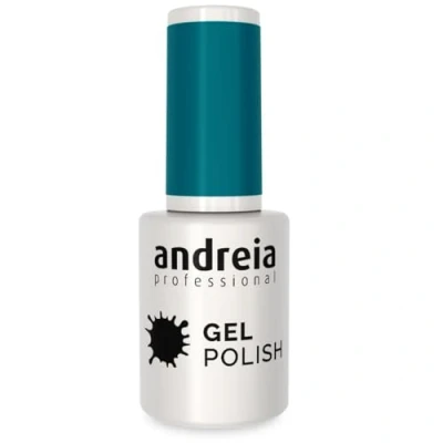 Image of Andreia Semi Permanent Nail Gel Polish for UV/LED Lamp Intense Shine and 4 weeks Lasting Manicure Varnish Colour 203 Teal Green Shades of Blue Neons 10.5 ml