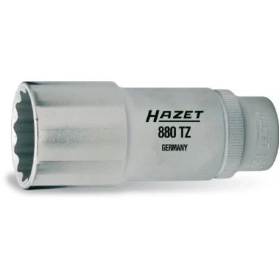 Image of ASE46815100000, VAS5326 Socket HAZET 880TZ 14 DIN 3124, ISO 2725 1 Chrome Vanadium Steel Knurled
