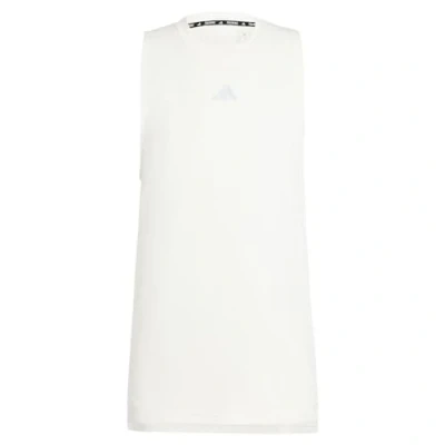 Image of adidas Performance Workout Stripes TANK Top, Men&#039;s, Size: Large, Chalk white