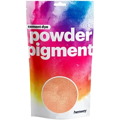 Image of Hemway Cement Dye Powder Pigment Concrete Color Render Mortar Pointing Powdered Brick Toner Plaster Metallic Pale Orange 50g / 1.75oz