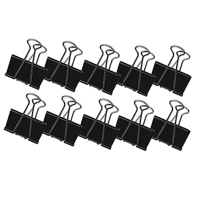 Image of Q Connect 16mm Foldback Clip Black (Pack of 10)
