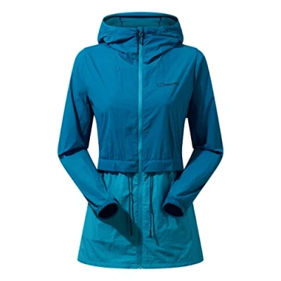Image of Berghaus Women&#039;s Milham Windproof Shell Windbreaker Jacket, Blue, 10