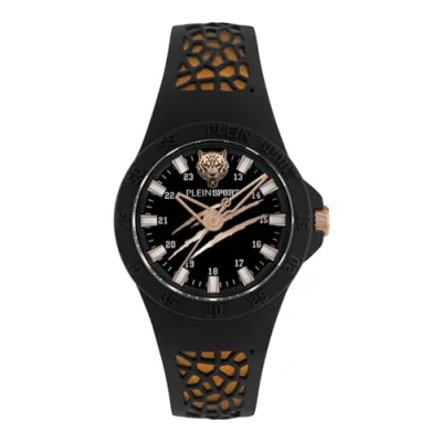 Image of Plein Sport Unisex Watch Analogue Quartz Thunderstorm Silicone, Black/Orange Psbba0123, Strap.