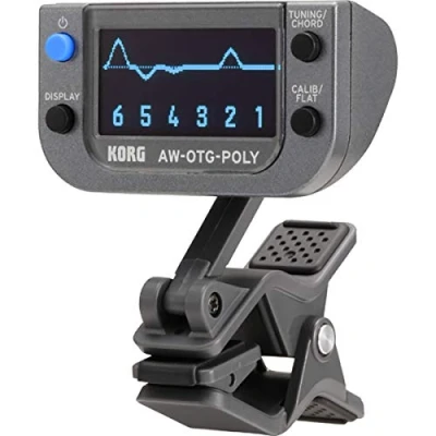Image of KORG AW OTG POLY Polyphonic Clip On Tuner for Guitar with OLED Display