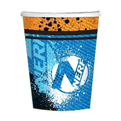 Image of Amscan 9903923 66 Officially Licensed Nerf Birthday Party Paper Cups 8 Pack