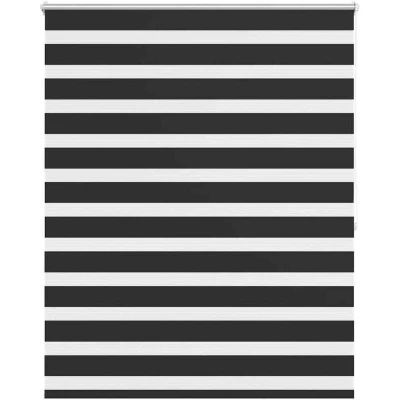 Image of vidaXL Zebra Blind 120 x 175 cm Black