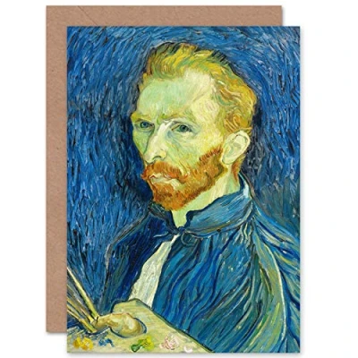 Image of Artery8 Vincent Van Gogh Self Portrait 2 Fine Art Greeting Card Plus Envelope Blank Inside