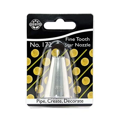 Image of JEM Fine Tooth Open Star Piping Nozzle no. 172, Silver