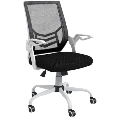 Image of Vinsetto Office Chair, Ergonomic Desk Executive Computer Chair with 90 Flip up Armrest and Lumbar Support, Adjustable Height for Home/Office, Black