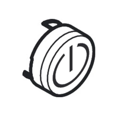 Image of Hansgrohe push button on/off symbol black (93579610)