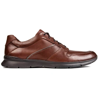 Image of Clarks Un Tynamo Flow, mens Tynamo, Brown (Mahogany Leather Mahogany Leather), 7 UK (41 EU)