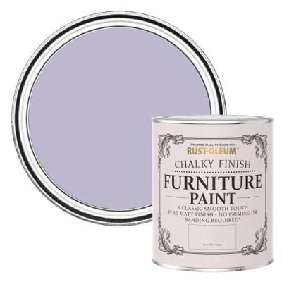 Image of Rust Oleum Purple Upcycled Furniture Paint in Chalky Finish Wisteria 750ml