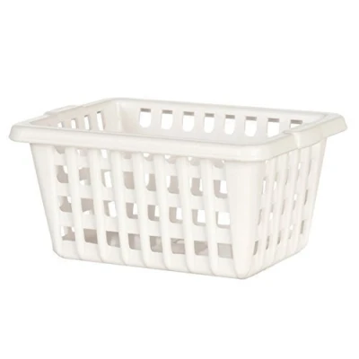Image of Melody Jane Dolls House White Washing Basket Laundry Kitchen Garden Accessory