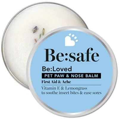 Image of Be:safe Natural Dog Paw &amp; Nose Balm, Soothes Insect Bites Eases Sores and Minor Injuries, Great for Dogs Noses, Paws Skin 60g Pot