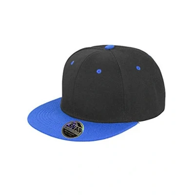 Image of Result Bronx Original Flat Peak Snap Back Dual Colour Cap One Size Black/Red