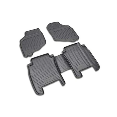 Image of Element EXP.NLC.18.05.210 Rubber Floor Mats for Honda Jazz 2002 2008 Set of 4 Black
