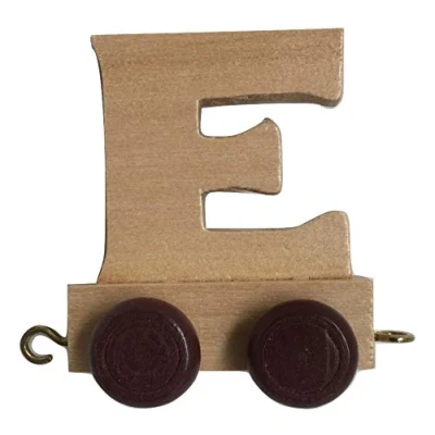 Image of Childrens Personalised Wooden Alphabet Letter Train A Z Name Set All Letters Available (LETTER E)