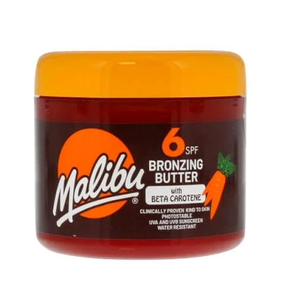 Image of Malibu Sun SPF 4 Bronzing Tanning Body Butter with Beta Carotene and Argan Oil, Water Resistant, Tropical Coconut Fragrance, 300ml