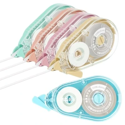 Image of M&amp;G 5 Pack 66 Ft White Out Tape, Correction Tape Tear Resistant Whiteout Easy to Use Instant Bulk Cute Transparent Dispenser for Classroom Office Home, Pastel Color