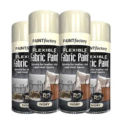 Image of Classic Signature 4 x Flexible Fabric Ivory 200ml Spray Paint Leather Vinyl Textile Clothes Fast Drying