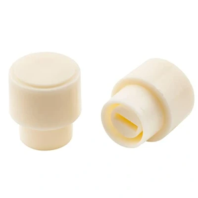 Image of Musiclily Pro Inch Size Guitar Telecaster Barrel Switch Tips 3 Way Pickup Selector Knobs for USA Fender Tele Style, Aged White (Set of 2)