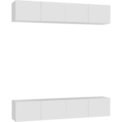 Image of vidaXL TV Cabinets 4 pcs White 80x30x30 cm Engineered Wood