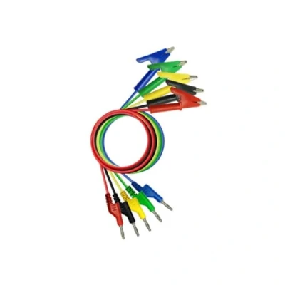 Image of Aofan Multimeter Probe Test Cable Banana Plug to Alligator Clip 15A1000V 4mm 1M (5 colors) 5Pcs