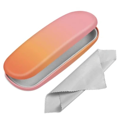 Image of FINTIE Hard Shell Glasses Case for Women Men Fashion Reading Eyeglasses Protective Spectacle Cases with Cleaning Cloth