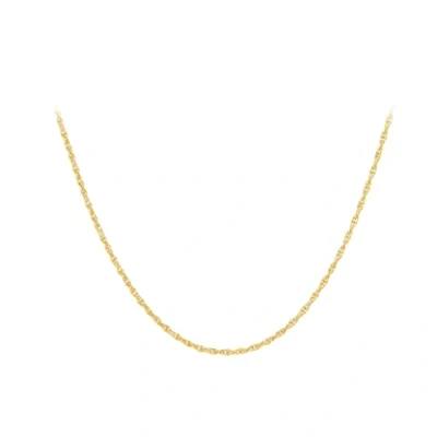 Image of Carissima Gold Unisex&#039;s 18 ct Yellow 0.6 mm Prince of Wales Chain Necklace Length 46 cm/18 Inch