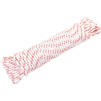 Image of vidaXL Pull Starter Cord White and Red Ø5 mm 10 m Nylon