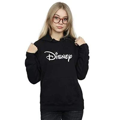 Image of Disney Women&#039;s Mickey Mouse Head Logo Hoodie Black Large