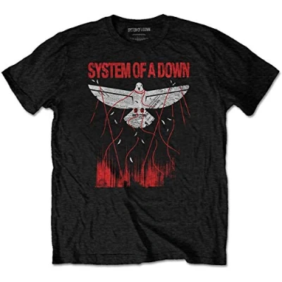 Image of Band Monkey System of A Down Unisex T Shirt Dove Overcome Multicoloured