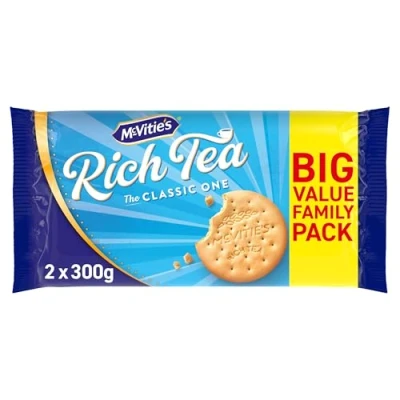 Image of McVitie&#039;s Rich Tea Classic Biscuits Twin Pack, 600 g (Pack of 1)