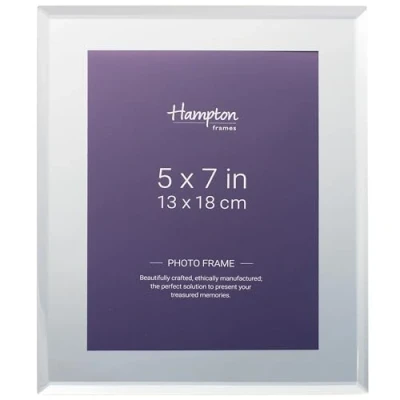 Image of Hampton Frames REFLECT 5x7 (13x18cm) Silver Mirror Photo Frame Glass REF57SM