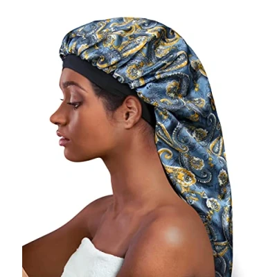 Image of Alnorm Locs Satin Bonnet Curly Hair Sleep Cap Box Braids