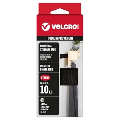 Image of Velcro(r) Brand Fasteners 2 x 4 Inch Industrial Strength Tape, Black