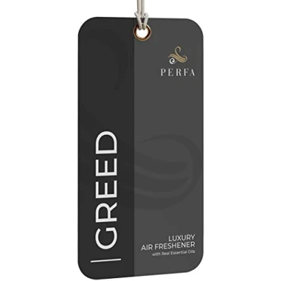 Image of Greed Disposable Card Freshener for Men Car Scents Air with Fragrance Strong Perfume Odour Eliminating Technology by Perfa