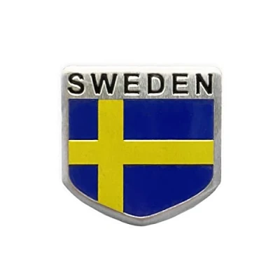 Image of 1Pc Swedish Flag Car Stickers Sweden Flags Aluminium Decals Logo 1.97inch Auto Body Emblem Badge Decal Bumper for Cars Truck SAAB