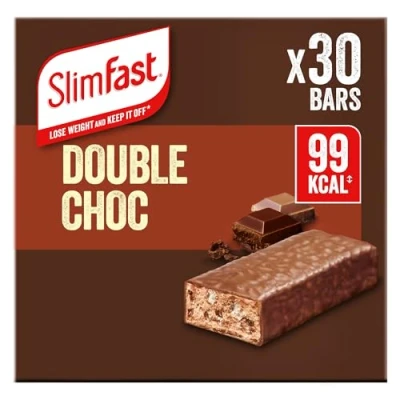 Image of SlimFast Double Chocolate Snack Bar x 6 bars (6 25g)